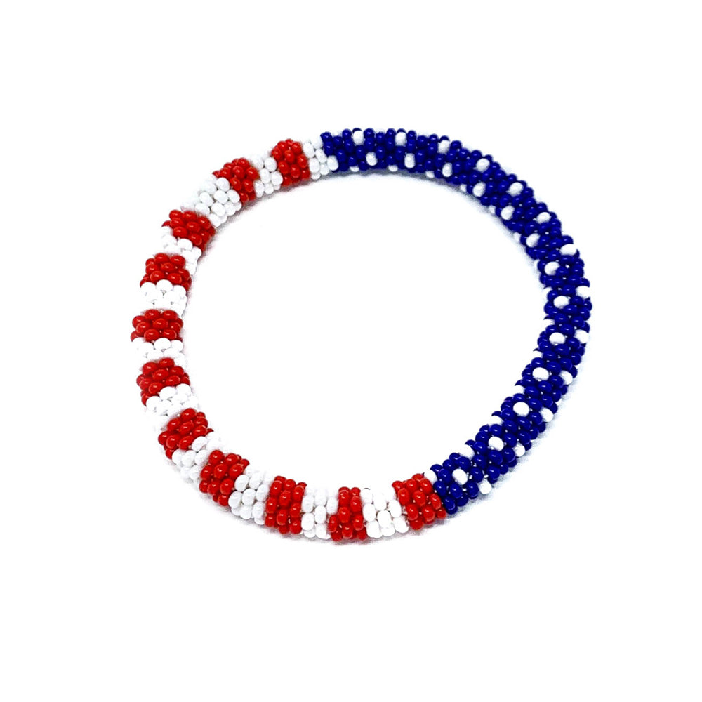 USA Beaded Roll It On Bracelet